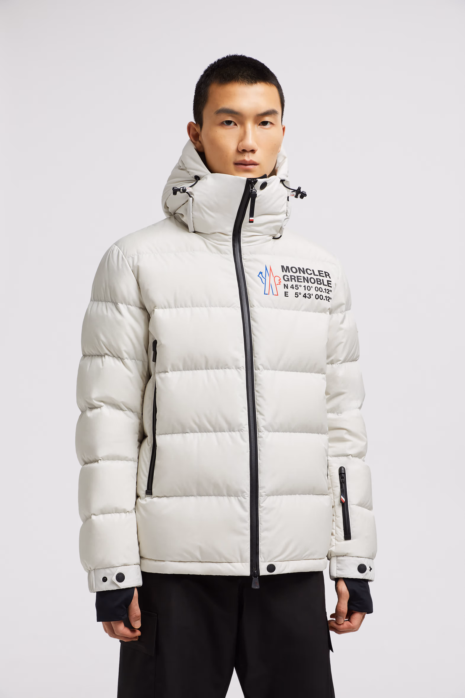 Isorno Hooded Down Ski Jacket Men White Moncler 3